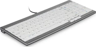 BakkerElkhuizen BakkerElkhuizen UltraBoard 960 Standard Compact, Mini, USB, QWERTY, Silver, White BNEU960SCUS - Klawiatury - miniaturka - grafika 1