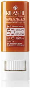 Krem do ochrony przeciwsłonecznej Rilastil Sun System Transparent Stick Sensitive Areas SPF50+ 8.5 ml (8050444859315) - Balsamy i kremy do opalania - miniaturka - grafika 1