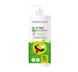 DermoFuture Żel do Mycia 3 w 1 Jabłuszkowe Żelki 500 ml - Kosmetyki do kąpieli - miniaturka - grafika 1