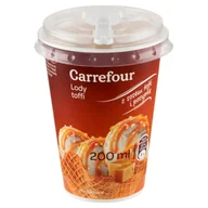 Lody i desery lodowe - Carrefour Lody toffi z sosem toffi i posypką 200 ml - miniaturka - grafika 1