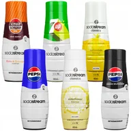 Syropy i koncentraty owocowe - 6x Syrop do SodaStream 440ml - Pepsi, Pepsi Max Bez Cukru, 7UP, Schwip Schwap Bez Cukru, Elderflower Zero, Lemon Zero - miniaturka - grafika 1