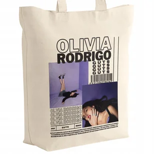 Torba bawełniana na zakupy z dnem 42x30x10 Olivia Rodrigo GUTS - Torby i wózki na zakupy - miniaturka - grafika 1