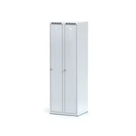 Szafki BHP - Alfa 3 Metalowa szafka ubraniowa, szare drzwi, zamek obrotowy 1261453 - miniaturka - grafika 1