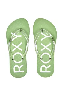 Buty dla dziewczynek - Roxy japonki dziecięce kolor zielony - grafika 1