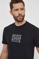 Koszulki męskie - Calvin Klein t-shirt bawełniany męski kolor czarny z aplikacją - miniaturka - grafika 1