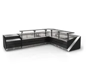 Szafy i witryny chłodnicze - "L"-kształtny, ~5,4-metrowy ciąg chłodniczy 2 x L-X 188/120, L-X/NW, LK-SiX, agregat wewnętrzny, montaż - miniaturka - grafika 1