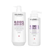 Szampony do włosów - Goldwell DUALSENSES BLONDES & HIGHLIGHTS Szampon 1000 ml + Kuracja 500 ml 0000052688 - miniaturka - grafika 1