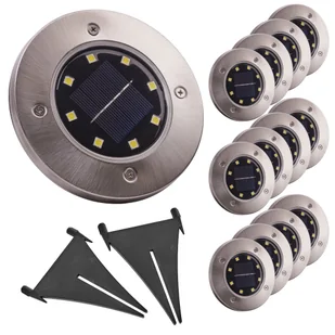 Lampa Solarna Ogrodowa Led Najazdowa Gruntowa 12Szt - Lampy ogrodowe - miniaturka - grafika 1