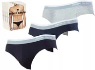 Majtki męskie - PIERRE CARDIN MĘSKIE SLIPY bawełniane - 3PAK - XXL - miniaturka - grafika 1