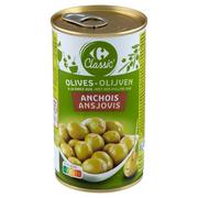 Warzywa w marynacie - Carrefour Classic Zielone oliwki Manzanilla nadziewane pastą z anchois 350 g - miniaturka - grafika 1