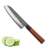 Noże kuchenne - NÓŻ Santoku TWARDA STAL kuchenny OSTRY Japoński Starke Pro Toshiro 18 cm - miniaturka - grafika 1