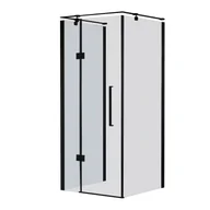 Kabiny prysznicowe - Kabina prysznicowa narożna prostokątna lewa Fresh Prime 120x80x200cm czarna Sea-Horse - miniaturka - grafika 1