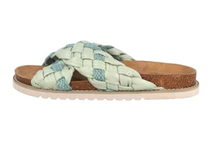 Fitters Footwear kapcie w dużych rozmiarach zielony 2TM12002 Alice Mint duże buty damskie, rozmiar:44 - Kapcie damskie Fitters Footwear kapcie w dużych rozmiarach zielony 2TM12002 Alice Mint duże buty damskie, rozmiar:44 - Kapcie damskie - miniaturka - grafika 1