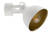 Lampy ścienne - Sigma biało-złota lampa ścienna w stylu loft MARS 32265 regulowany kinkiet z metalowym kloszem 32265 - miniaturka - grafika 1