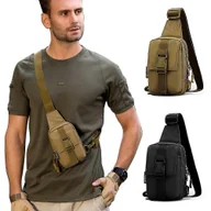 Torebki damskie - Taktyczna torba na klatkę piersiową Wojskowy pakiet trekkingowy Torba sportowa EDC Torba na ramię Plecak Crossbody Torba szturmowa na turystykę row... - miniaturka - grafika 1