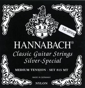 Hannabach 652617 Klassikgitarrensaiten Serie 815 für 8/10 saitige Gitarren/Medium Tension Silver Special - D7 652617 - Struny gitarowe  - miniaturka - grafika 1