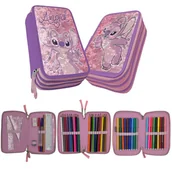 Piórniki - PIÓRNIK POTRÓJNY Z WYPOSAŻENIEM LILO&STITCH ANGEL GIOTTO - miniaturka - grafika 1