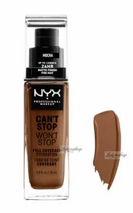 NYX Professional Makeup - CAN''T STOP WON''T STOP - FULL COVERAGE FOUNDATION - Podkład do twarzy - MOCHA - Podkłady do twarzy - miniaturka - grafika 1
