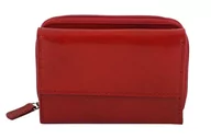 Portfele - Barberini's - portfel skórzany damski - Czerwony - miniaturka - grafika 1