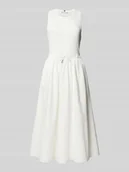 Sukienki - Sukienka midi z okrągłym dekoltem - miniaturka - grafika 1