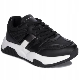 Tommy Hilfiger Sneakersy damskie na platformie czarne T3A9-33550-X399 r.35 - Sneakersy damskie - miniaturka - grafika 1