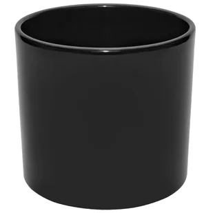 Ceramik Osłonka doniczki ceramiczna Walec 28cm czarna połysk - Donice - miniaturka - grafika 1