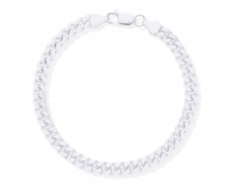 Bransoletka Srebrna Męska 925 Gruba Szeroka dł. 21 cm Oryginalny Splot