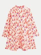 Sukienki i spódniczki dla dziewczynek - Mini Rodini Sukienka codzienna Fuchsia 2475010842 Kolorowy Regular Fit - miniaturka - grafika 1