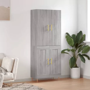 vidaXL Witrynka szary dąb sonoma 69,5x34x180cm materiał drewnopochodny - Witryny vidaXL Witrynka szary dąb sonoma 69,5x34x180cm materiał drewnopochodny - Witryny - miniaturka - grafika 1