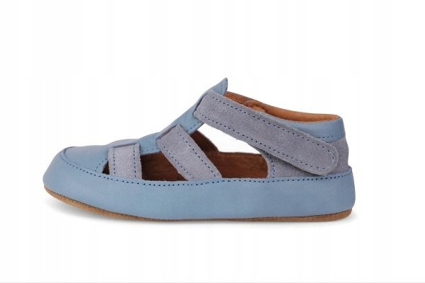 Kapcie dziecięce Lambi OBEX rozmiar 26 skórzane barefoot niebieskie