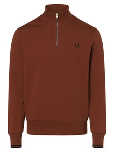 Fred Perry Męska bluza nierozpinana Mężczyźni Bawełna brązowy jednolity, S - Bluzy męskie - miniaturka - grafika 1