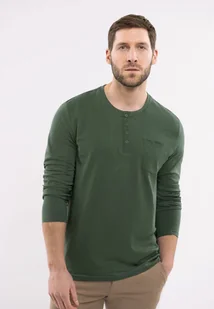 Zielony longsleeve L-CASH - Volcano - Koszulki męskie - miniaturka - grafika 1