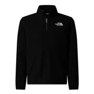 Bluzy dla dziewczynek - Bluza dziecięca The North Face Glacier 1/4 Zip Fleece 0A8CVGJK31 - czarna - miniaturka - grafika 1
