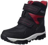 Botki damskie - Geox Chłopięce J Himalaya Boy B ABX botki, Black Red, 25 EU - miniaturka - grafika 1