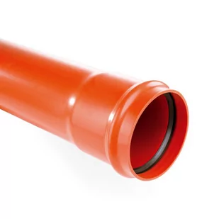 Rura kanalizacyjna zewnętrzna, PVC  SN 2, fi 160 mm, dł. 1,0 m - Rury - miniaturka - grafika 1