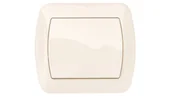 Wyłączniki światła i elektryczne - Kontakt Simon - Akord - Łącznik Pojedynczy z ramką beż AW1/12 - miniaturka - grafika 1