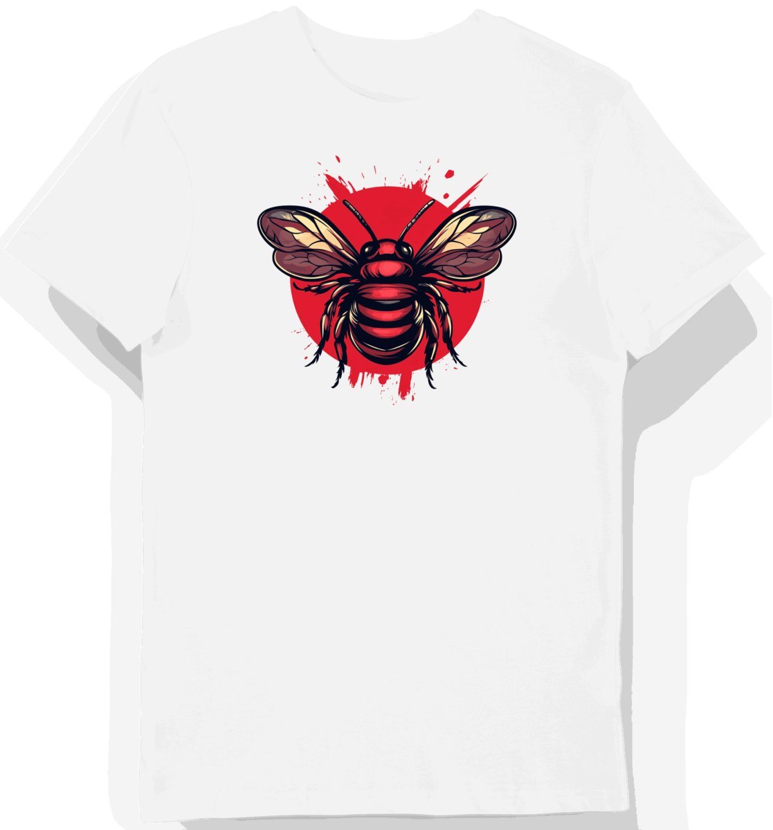 Koszulka męska biała z nadrukiem pszczoły esportowej M