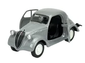 Samochody i pojazdy dla dzieci - WELLY OLD TIMER 1936 FIAT 500 TOPOLINO SZARY 1:34 SAMOCHÓD NOWY METALOWY MODEL - miniaturka - grafika 1