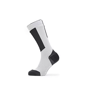 SEALSKINZ Unisex wodoodporna zimna pogoda średniej długości skarpety z Hydrostop - szary/czarny/żółty, średni - Skarpetki damskie - miniaturka - grafika 1