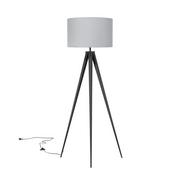 Lampy stojące - Beliani Lampa stojąca szara 156 cm STILETTO - miniaturka - grafika 1
