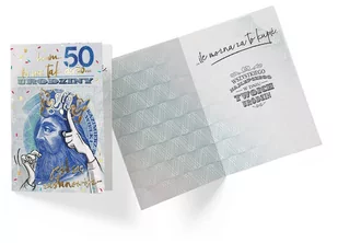 Kukartka Karnet Urodziny B6 Banknoty - Kartki okolicznościowe i zaproszenia - miniaturka - grafika 1