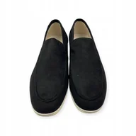 Mokasyny męskie - Mokasyny męskie zamszowe Old Money 44 - miniaturka - grafika 1