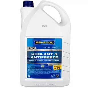 RAVENOL HTC Coolant Antifreeze MB325.0 Premix 5L - niebieski gotowy płyn do chłodnic - Płyny chłodnicze - miniaturka - grafika 1
