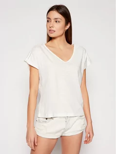 Koszulki i topy damskie - Roxy T-Shirt Starry Dream ERJKT03651 Biały Regular Fit - grafika 1