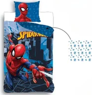 Pościel - Dwustronna pościel w kolorze niebieskim Pościel Spiderman - Przygody w pokoju dziecięcym 135x200 cm - miniaturka - grafika 1