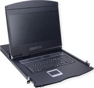Przełączniki KVM - Przełącznik Value Przełącznik KVM VALUE 19, 8 portów, 43 cm 17 TFT 4:3, VGA, USB, układ klawiatury niemiecki DE - miniaturka - grafika 1