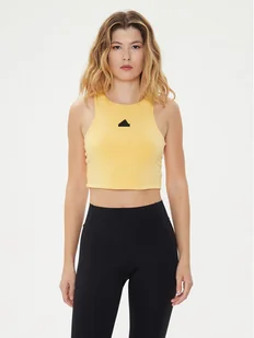 adidas Top City Escape IS0668 Żółty Slim Fit - Koszulki i topy damskie - miniaturka - grafika 1