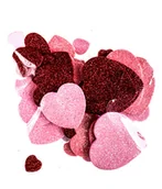 Scrapbooking - Naklejki Z Pianki Serca Brokat 30 Szt. Dalprint - miniaturka - grafika 1