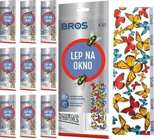 Bros BROS - lep na okno 4-pak - 10 op. - Zwalczanie i odstraszanie szkodników - miniaturka - grafika 1