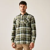 Koszule męskie - Regatta Męska koszula Thamos Ciemne khaki w kratę, Cotton, Rozmiar: 3XL - miniaturka - grafika 1